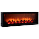Rectangular LED fireplace with flame effect 20x60x10 cm s3