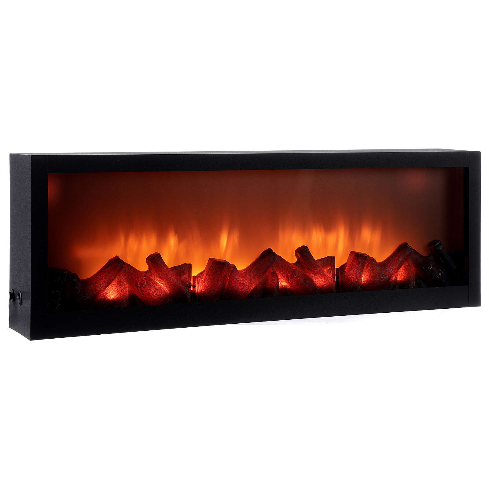 Chimenea led rectangular efecto verdadero fuego 20x80x10 cm | venta
