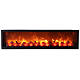 Rectangular fireplace with LED fire effect 20x80x10 cm s1