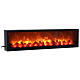 Rectangular fireplace with LED fire effect 20x80x10 cm s3