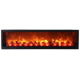 Chimenea rectangular led efecto fuego 20x80x10 cm