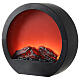Round fireplace with LED fire effect 30x35x10 cm s2