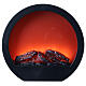 Round decorative fireplace with LED fire effect 30x35x10 cm s1