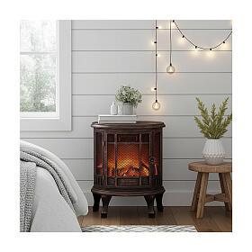 Chimenea envejecida led efecto llama 30x25x15 cm