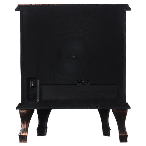 Old wood stove with LED fire effect 30x25x15 cm 4
