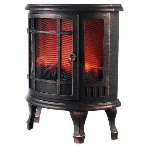 Old stove with LED flame effect 55x45x24 cm 2