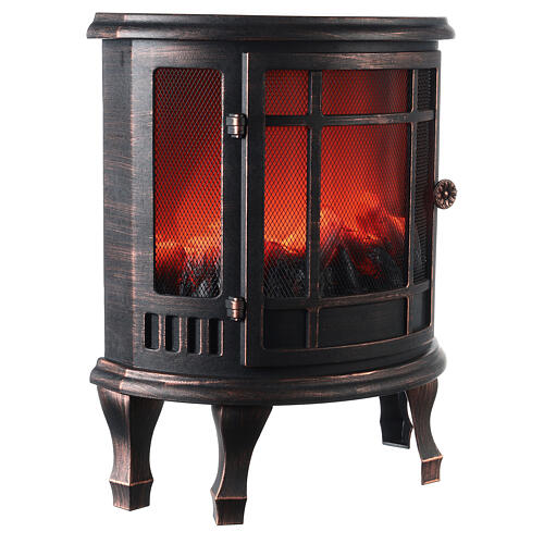 Old stove with LED flame effect 55x45x24 cm 3