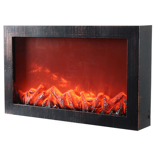 Stove with flame effect LED light 40x60x10 cm 2
