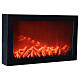 Wood Stove with flame effect LED light 40x60x10 cm s3