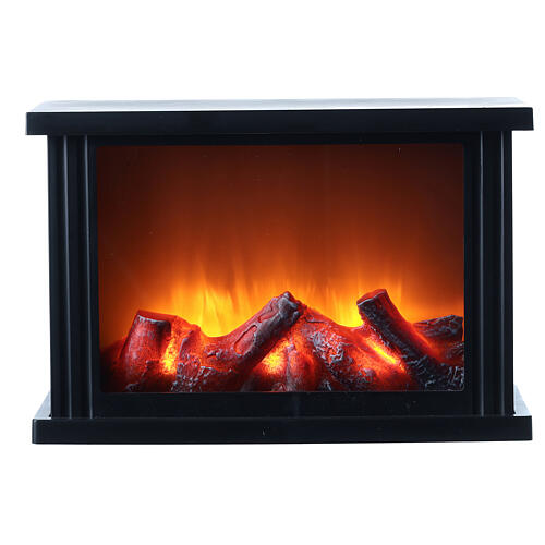 Fireplace with LED fire effect 20x30x10 cm 1