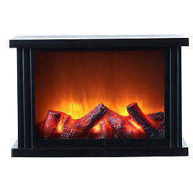 Decorative fireplace with LED fire effect 20x30x10 cm