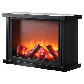 Decorative fireplace with LED fire effect 20x30x10 cm