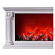 Antique style white LED fireplace with fire flame effect 20x60x15 cm s2