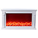 Old greek fireplace with flame effect 24x14x6 in s1