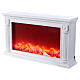 Caminetto greco antico con effetto fiamma 60x35x15 cm s2