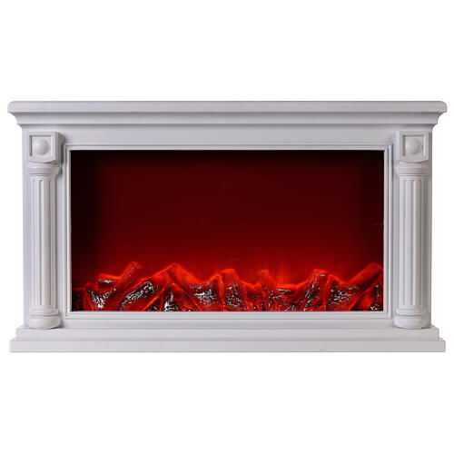 Ancient Greek LED fireplace with flame effect 60x35x15 cm 1