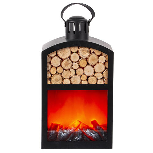 LED lantern with flame effect, 14x8x4 in 1