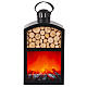 LED lantern with flame effect, 14x8x4 in s1