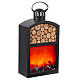 LED lantern with flame effect, 14x8x4 in s4
