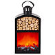 LED lantern with flame effect, 14x8x4 in s1