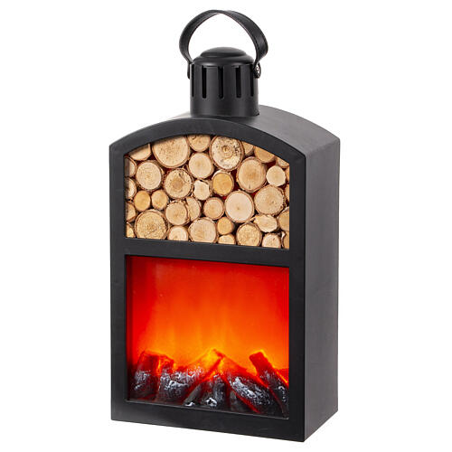 LED lantern with fire flame effect 35x20x10 cm 3