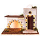 Arabian inn with lights, in cork 15x20x10 cm for 6-8 cm nativity s5