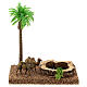 Oasis avec chameaux et palmier 8 cm décor crèche s1