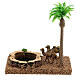 Miniature oasis with camels and palm, 8 cm nativity setting s4