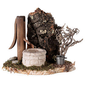 Faux fountain Nordic style 15x15x10 cm for 8-10-12 cm nativity