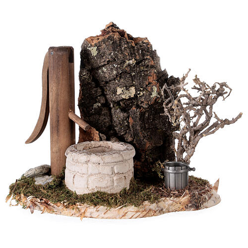 Faux fountain Nordic style 15x15x10 cm for 8-10-12 cm nativity 1