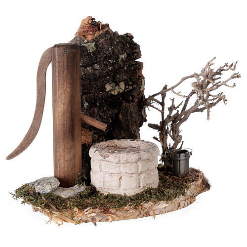 Faux fountain Nordic style 15x15x10 cm for 8-10-12 cm nativity 3