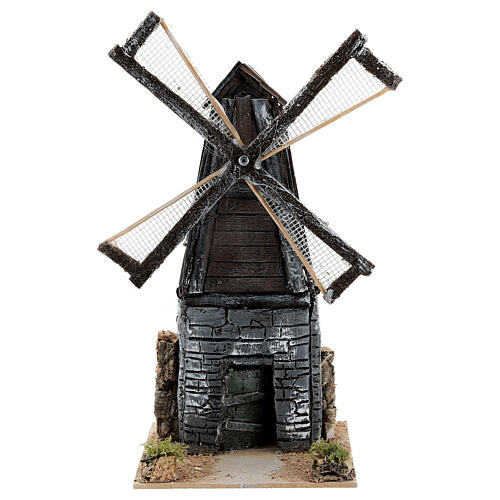 Working mill for 4-6 cm Nativity Scenes, 18x11x13 cm resin 1