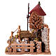 Paesaggio mulino a vento funzionante presepi 6-8 cm 25x30x20 cm s4