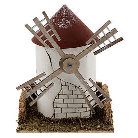 Windmill with working Flemish blade 20x15x16 cm, 4-6 cm Nativity Scenes