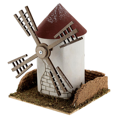 Flemish working windmill, for 4-6 cm nativity 20x15x15 cm 2
