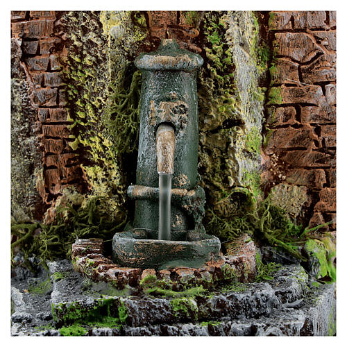 Working fountain in masonry Nativity Scene 10-12 cm 14x13x12 cm 4