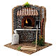 Corner brick oven figurine with LED flame, 15x15x15 cm 10-12 cm nativity s1