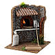 Corner brick oven figurine with LED flame, 15x15x15 cm 10-12 cm nativity s3
