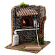 Forno angolare fiamma funzionante 15x15x15 cm presepi 10-12 cm s3