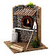 Corner brick oven figurine with LED flame, 15x15x15 cm 10-12 cm nativity s2