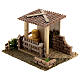 Stable with straw fence, 15x20x15 cm 8-10 cm nativity s2