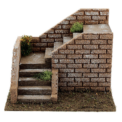 Treppe eckig mit Backsteinen für Krippe, 20x15x15 cm 1
