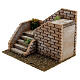 Masonry corner staircase 20x16x15 cm nativity scenes 8-12 cm s3