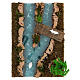 Modular river and animals figurine 10x25x10 cm 6-8 cm nativity s2