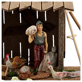 Huta campesino Moranduzzo y animales 20x25x15 cm