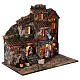 Pueblo Nápoles completo ladrillos rojos ovejas luces fuente 45x50x30 estatuas 8 cm s5