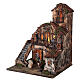 Complete Neapolitan Nativity Scene lights fountain three levels 40x40x30 cm for figurines of 8 cm average height s3