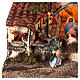 Pueblo belén napolitano tres pisos luces fuente 45x45x45 estatuas 8 cm s6