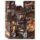 Complete setting for Neapolitan Nativity Scene lights and fountain 30x35x25 cm for figurines of 6 cm average height s4