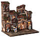 Complete setting for Neapolitan Nativity Scene lights and fountain 30x35x25 cm for figurines of 6 cm average height s5